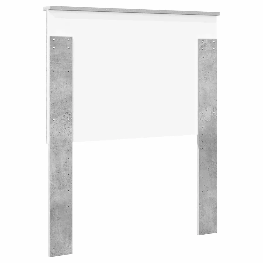 Tête de lit avec tête de lit Gris béton 80 cm Bois d'ingénierie - 6