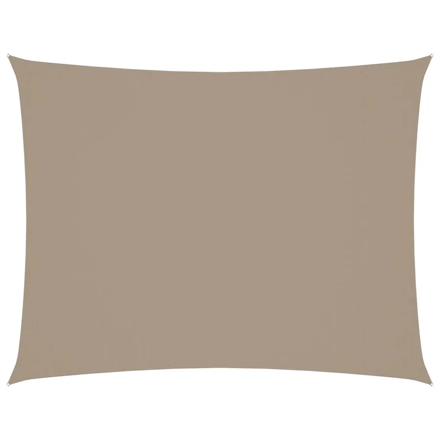 Voile de parasol tissu oxford rectangulaire 4x6 m taupe - 2