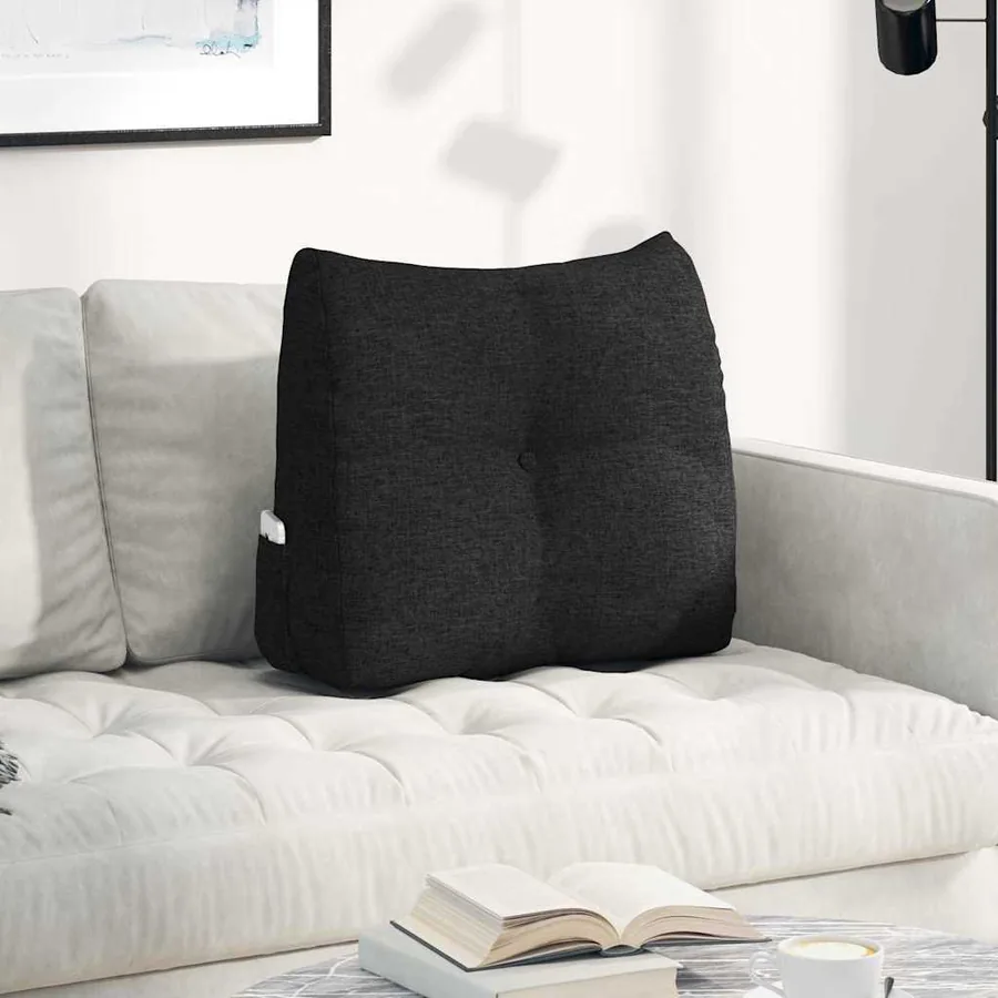 Coussin de Dos Noir 60 x 24 x 50 cm tissu