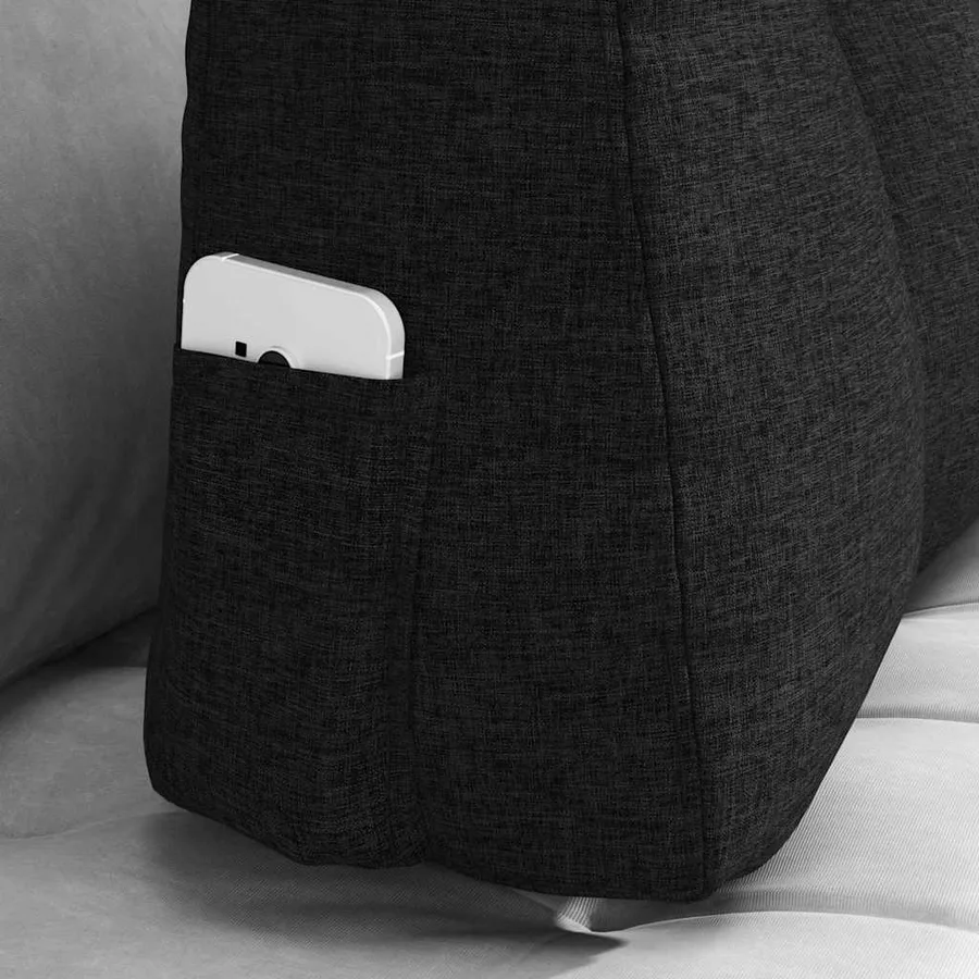 Coussin de Dos Noir 60 x 24 x 50 cm tissu - 5