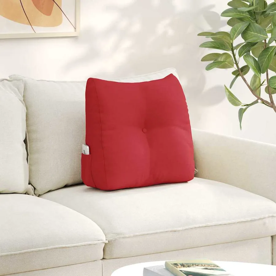 Coussin de Dos Rouge 45 x 24 x 50 cm tissu