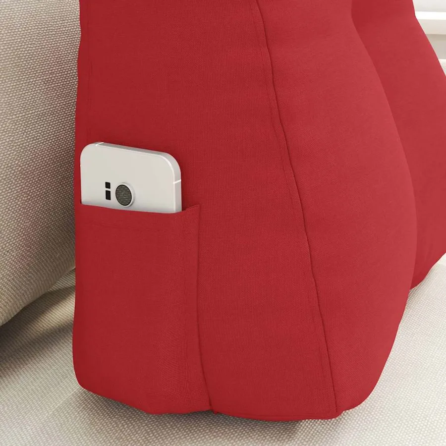 Coussin de Dos Rouge 45 x 24 x 50 cm tissu - 5