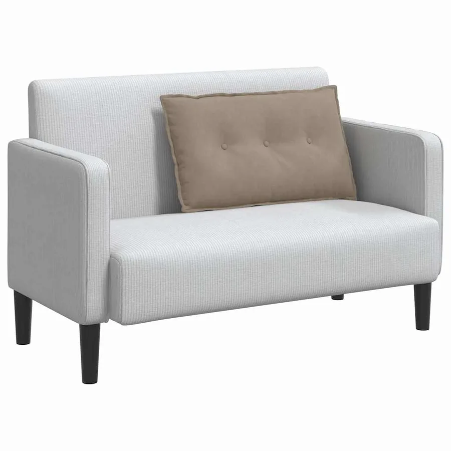 Coussin de Dos Taupe 80 x 50 cm Tissu en microfibre - 3