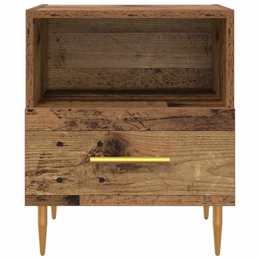 Table de chevet avec tiroir 2 pcs Bois ancien 40 x 35 x 47,5 cm - 7