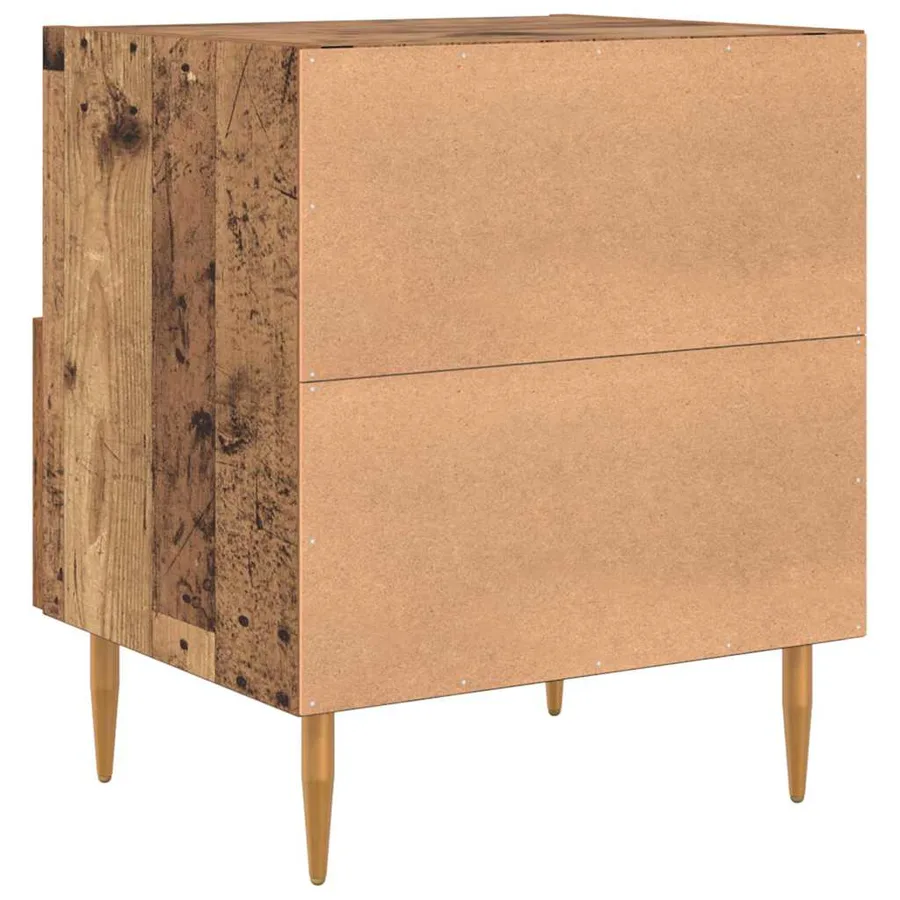 Table de chevet avec tiroir 2 pcs Bois ancien 40 x 35 x 47,5 cm - 9