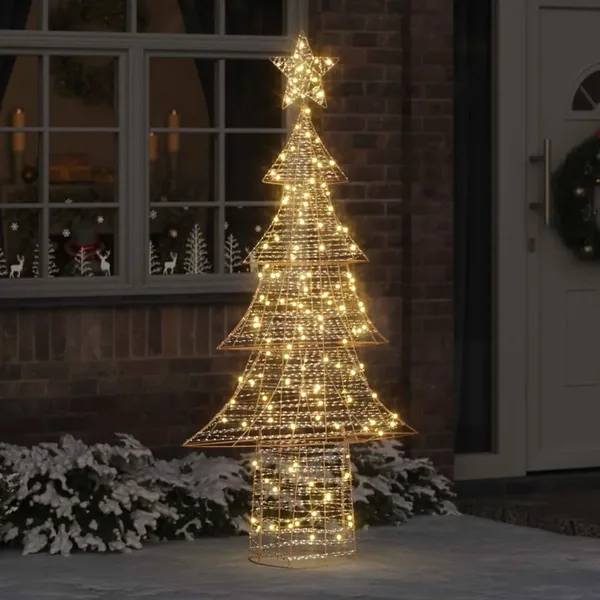 Sapin de Noël avec 240 LED Blanc chaud 181 cm PET