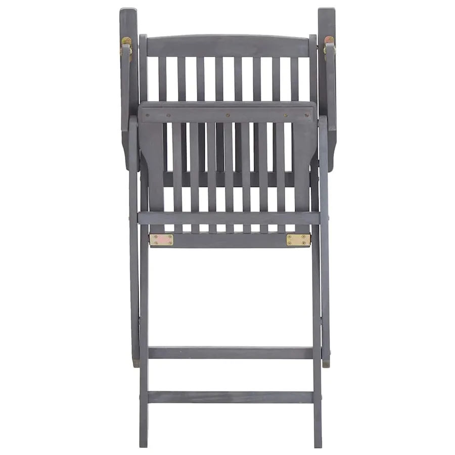 Chaises pliables d'extérieur lot de 2 Bois d'acacia solide - 6