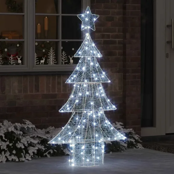 Sapin de Noël avec 160 LED Blanc froid 150 cm Acrylique