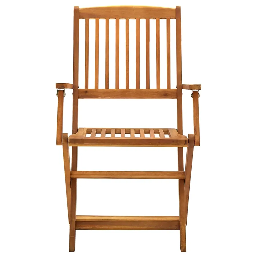 Chaises pliables d'extérieur lot de 4 Bois d'acacia solide - 3