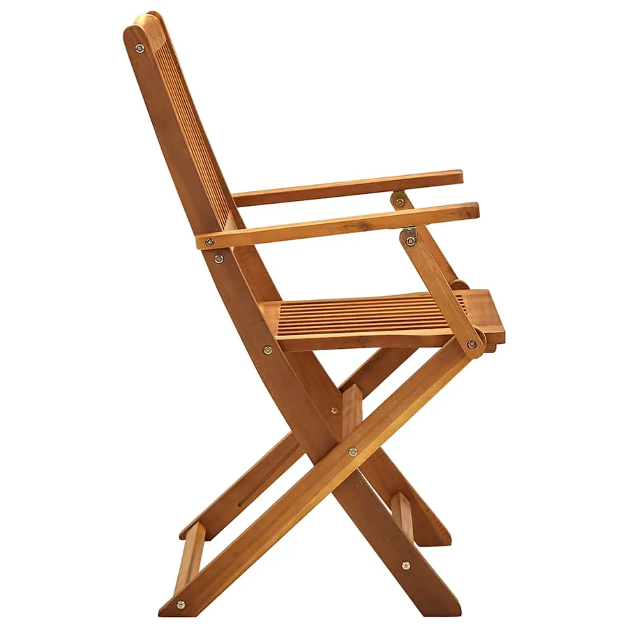 Chaises pliables d'extérieur lot de 4 Bois d'acacia solide - 4