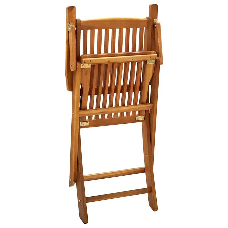 Chaises pliables d'extérieur lot de 4 Bois d'acacia solide - 6