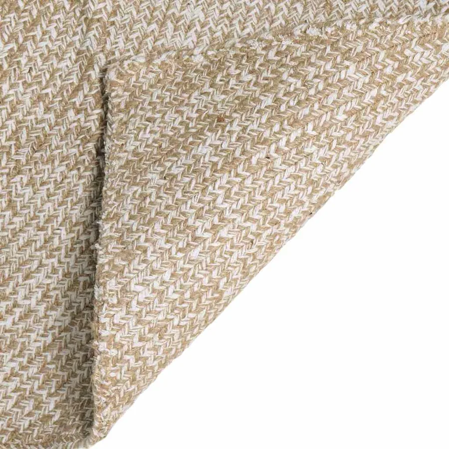 Tapis de surface Naturel et Blanc 80 x 150 cm Jute - 5