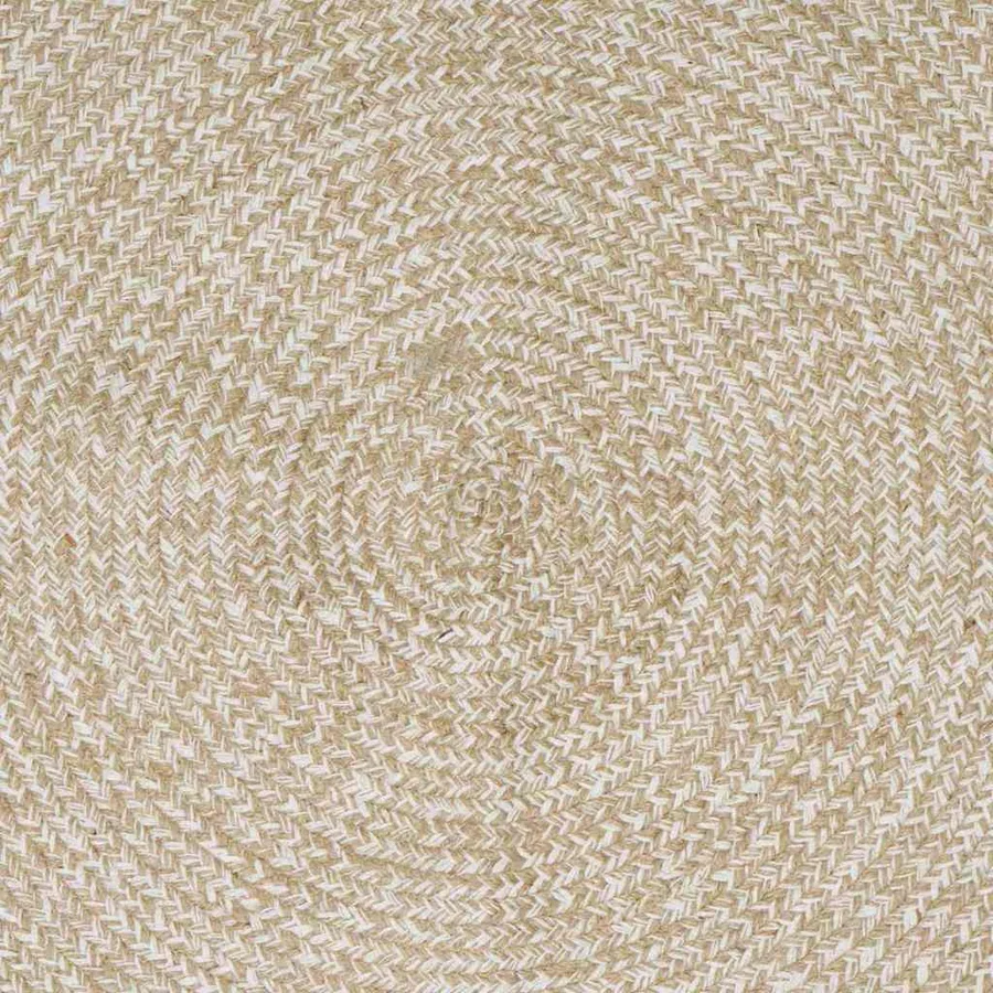 Tapis de surface Naturel et Blanc 80 x 150 cm Jute - 6