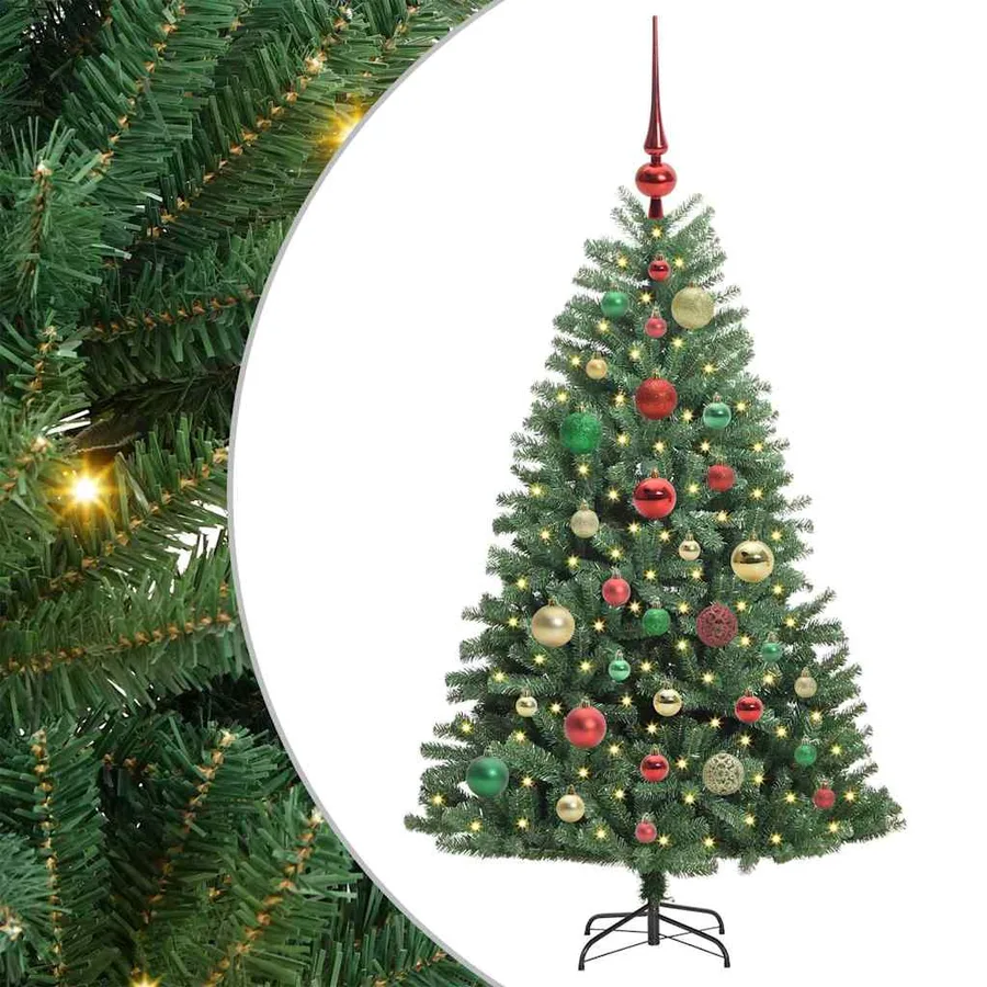 Sapin de Noël Artificiel à Branches Articulées Vert 120 cm - 2