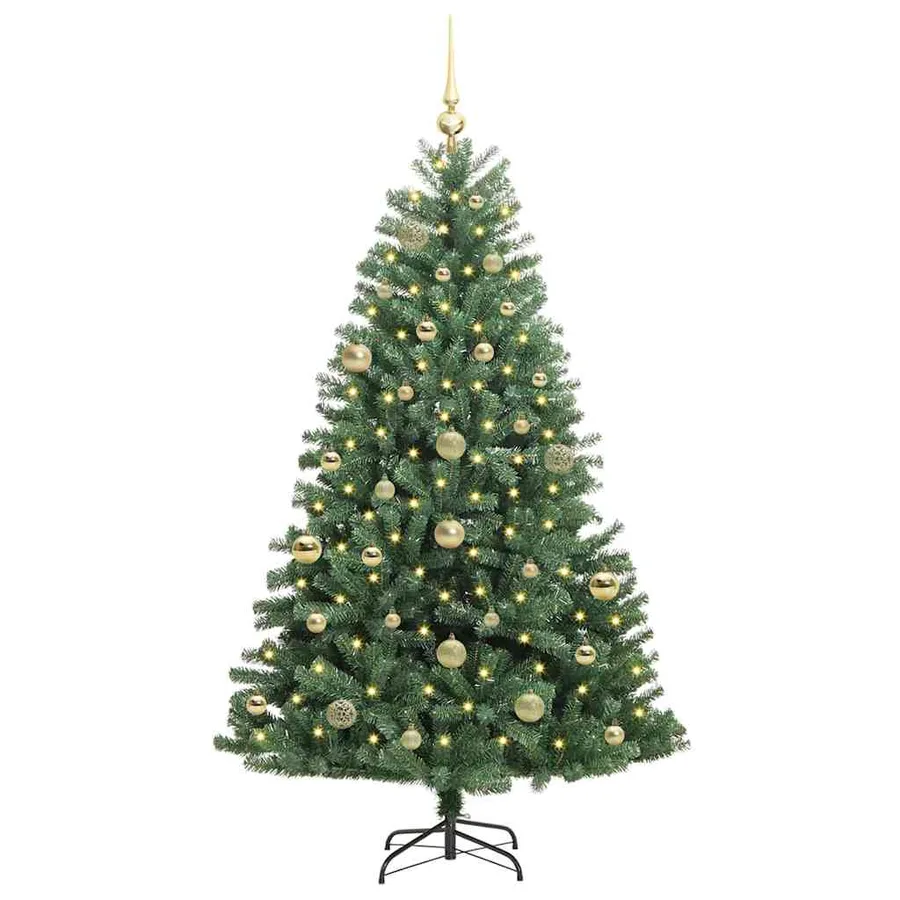 Sapin de Noël Artificiel à Branches Articulées Vert 150 cm - 3