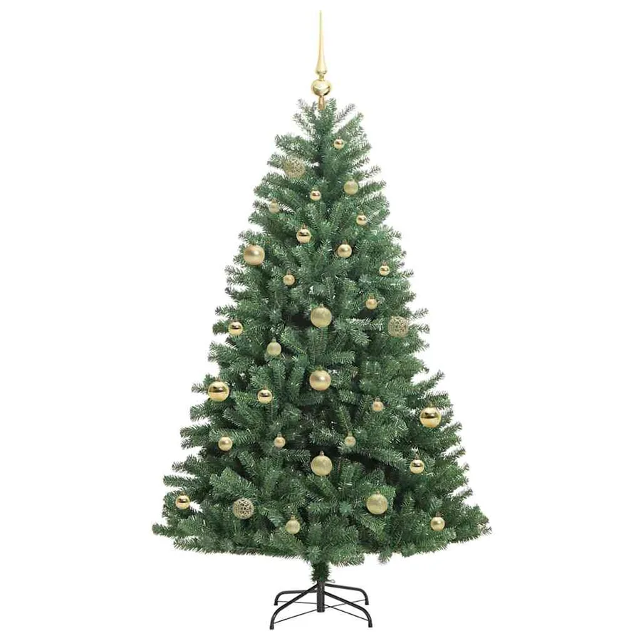 Sapin de Noël Artificiel à Branches Articulées Vert 150 cm - 4