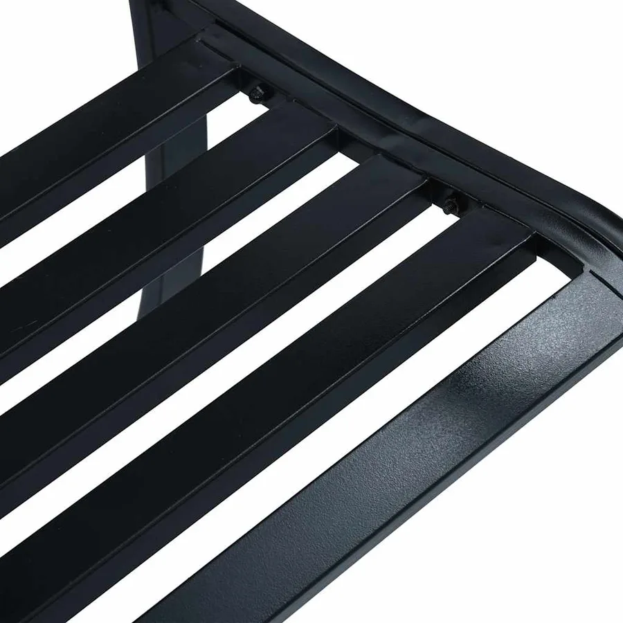 Banc de jardin 125 cm Noir Acier - 5