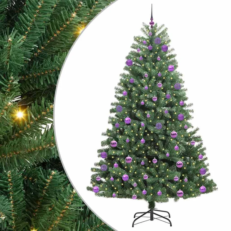 Sapin de Noël Artificiel à Branches Articulées Vert 240 cm - 2