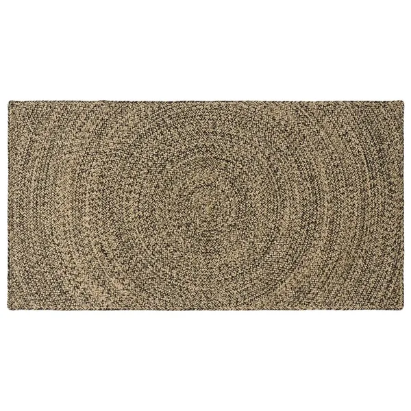 Tapis de surface Naturel et noir 60 x 110 cm Jute