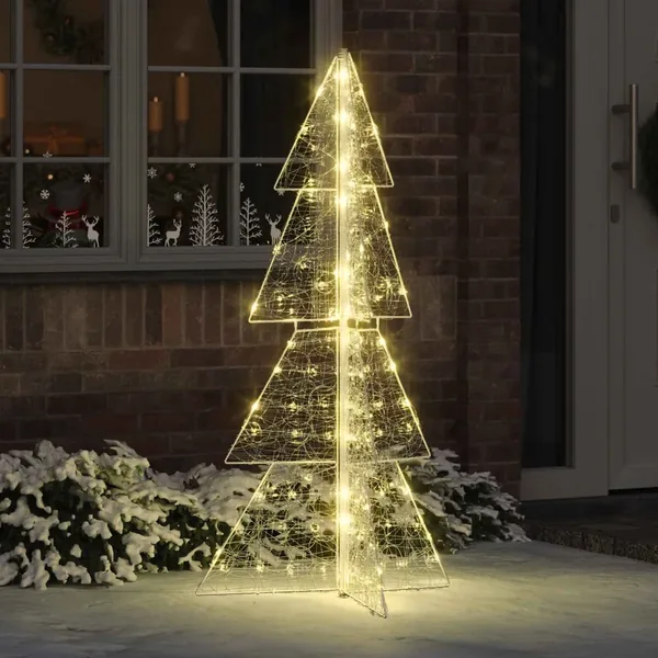 Sapin de Noël avec 160 LED Blanc chaud 150 cm Acrylique