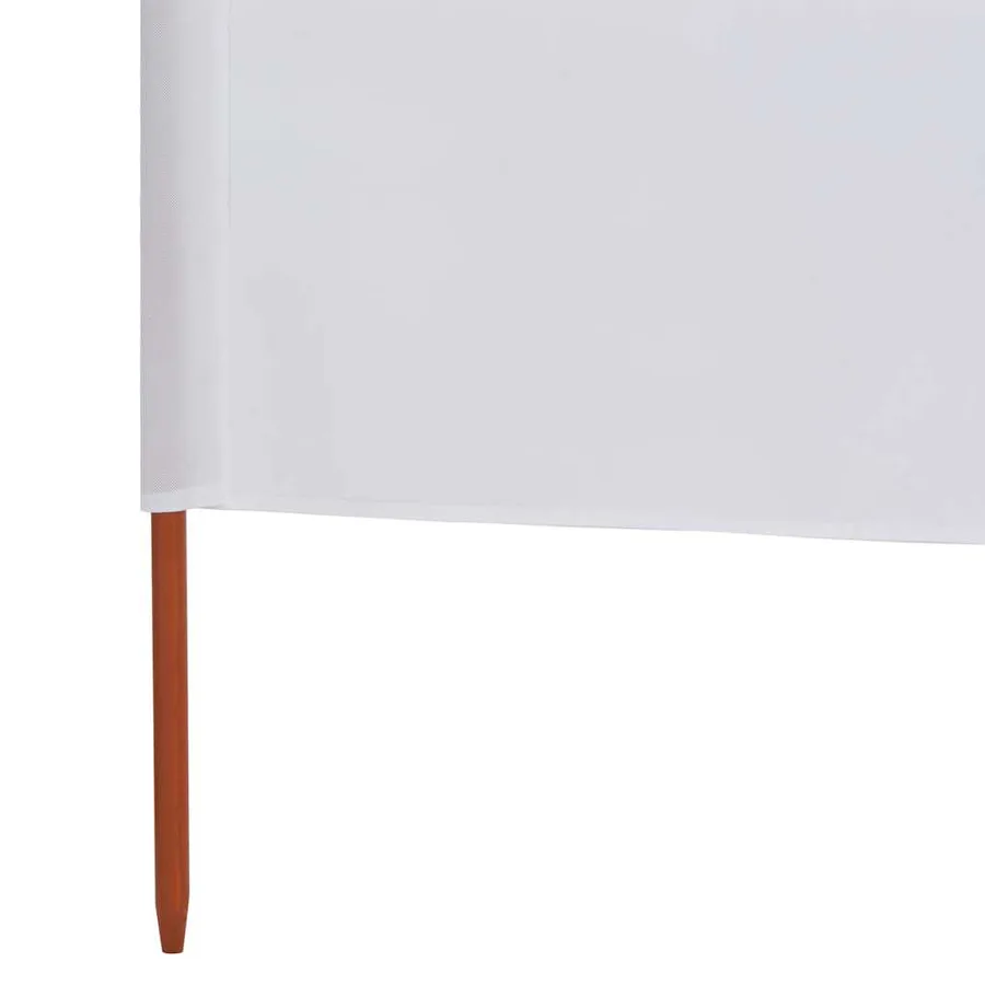Paravent 3 panneaux Tissu 400 x 160 cm Blanc sable - 4