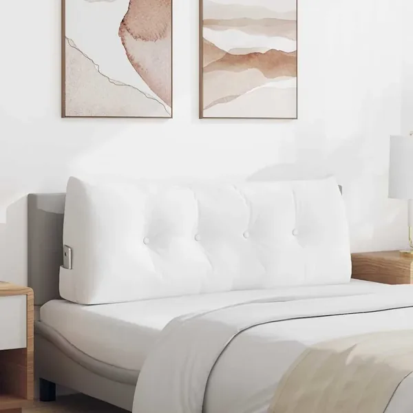 Coussin de Dos Blanc 120 x 24 x 50 cm tissu