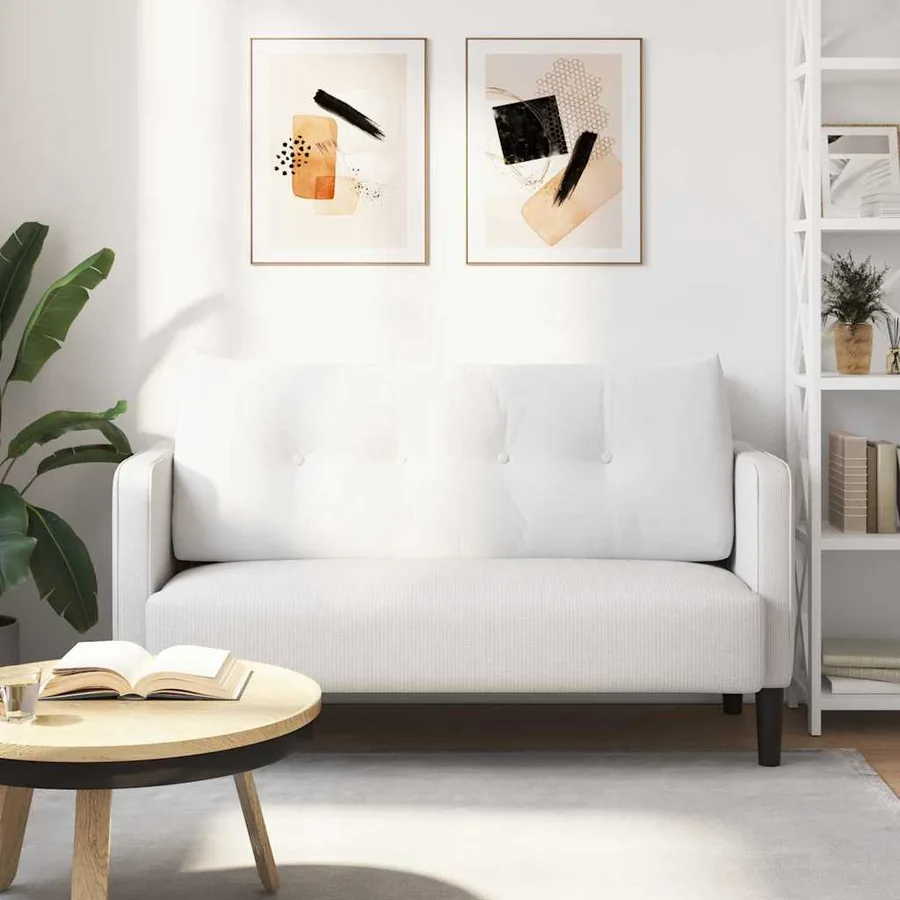 Coussin de Dos Blanc 120 x 24 x 50 cm tissu - 4