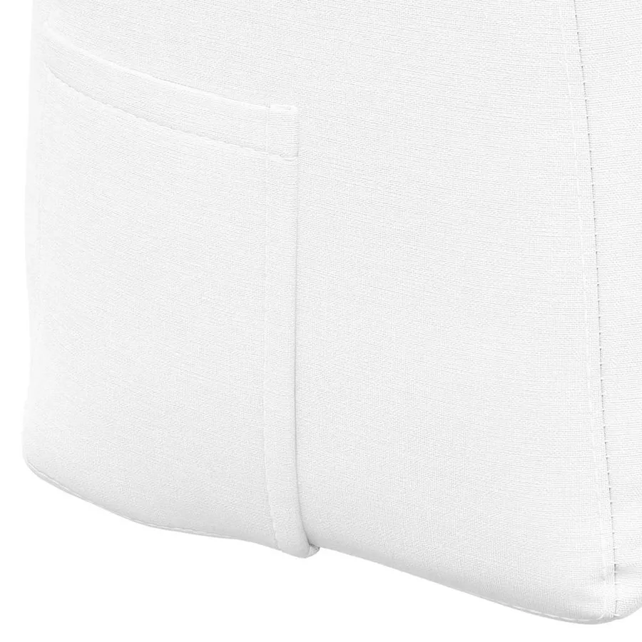 Coussin de Dos Blanc 120 x 24 x 50 cm tissu - 9