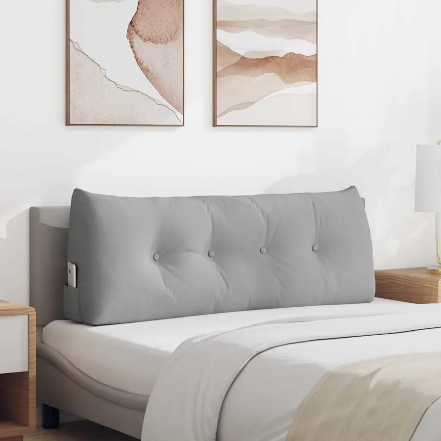Coussin de Dos Gris nuage 120 x 24 x 50 cm tissu