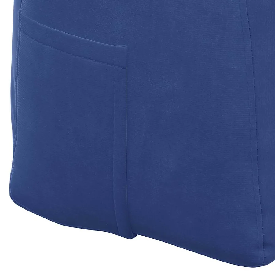Coussin de Dos Bleu police 200 x 24 x 50 cm Velours - 9