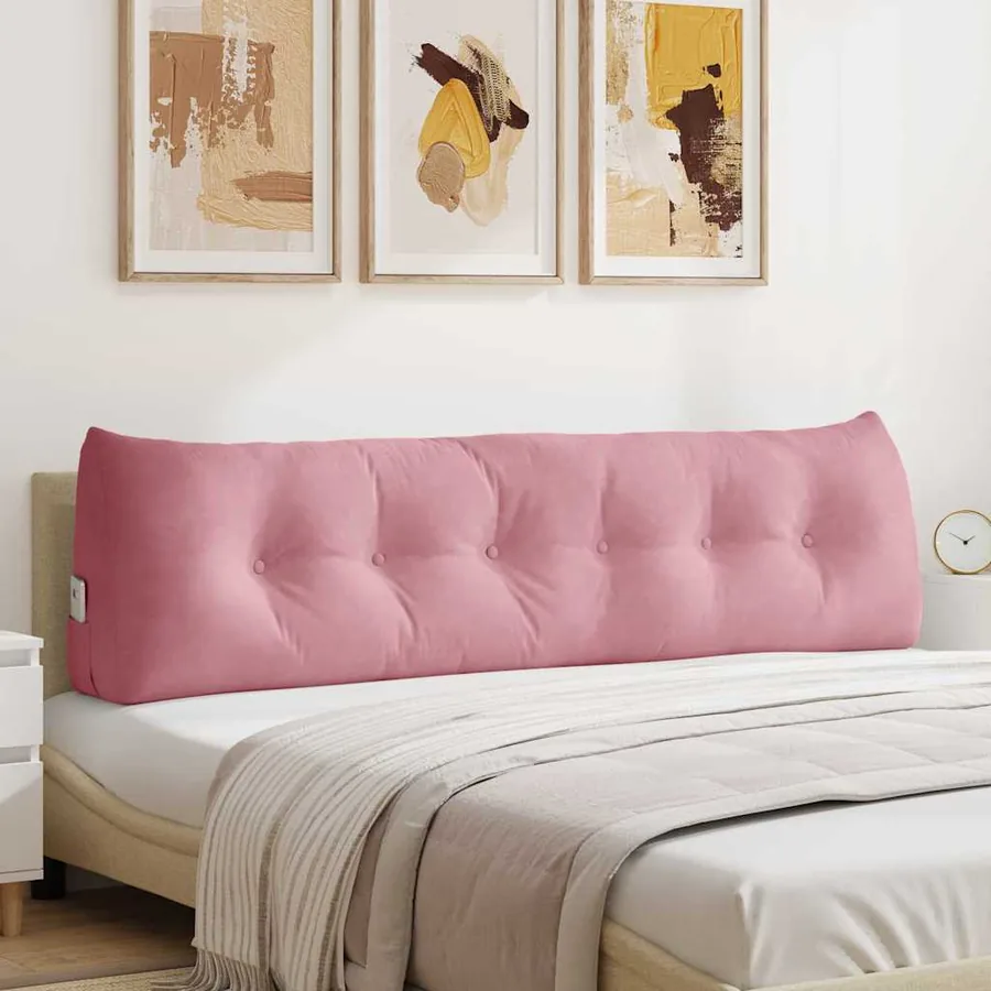 Coussin de Dos Rose 180 x 24 x 50 cm Velours