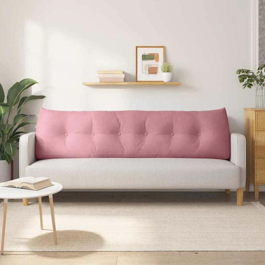 Coussin de Dos Rose 180 x 24 x 50 cm Velours - 4