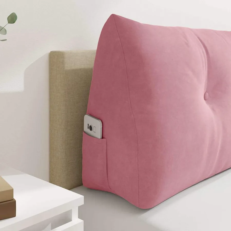 Coussin de Dos Rose 180 x 24 x 50 cm Velours - 5