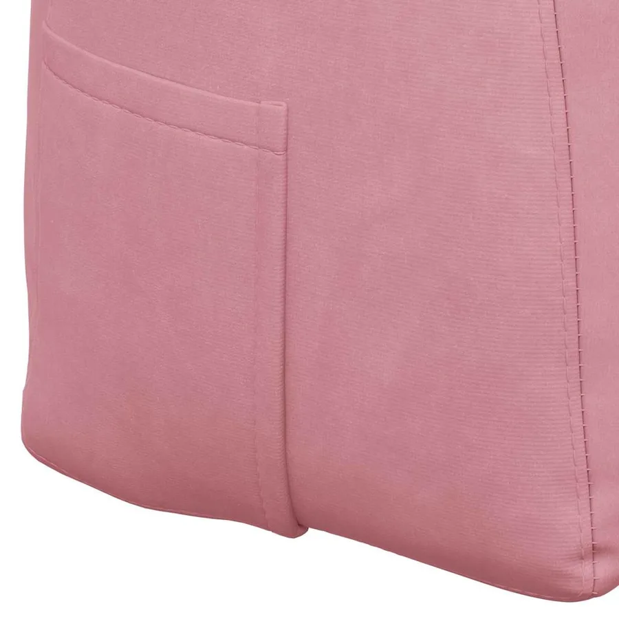 Coussin de Dos Rose 180 x 24 x 50 cm Velours - 9