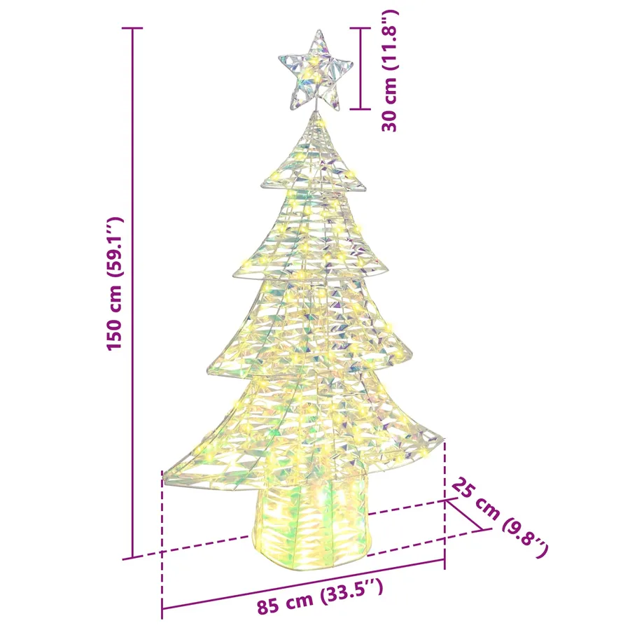 Sapin de Noël avec 160 LED Blanc chaud 150 cm PET - 10