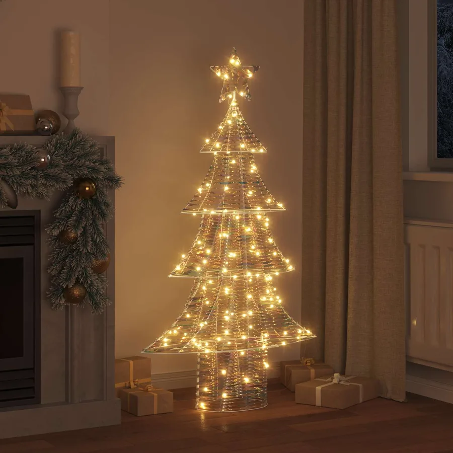 Sapin de Noël avec 160 LED Blanc chaud 150 cm PET - 3