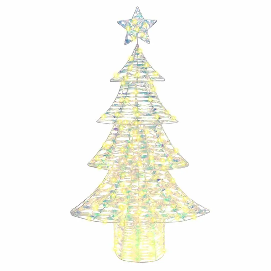 Sapin de Noël avec 160 LED Blanc chaud 150 cm PET - 4