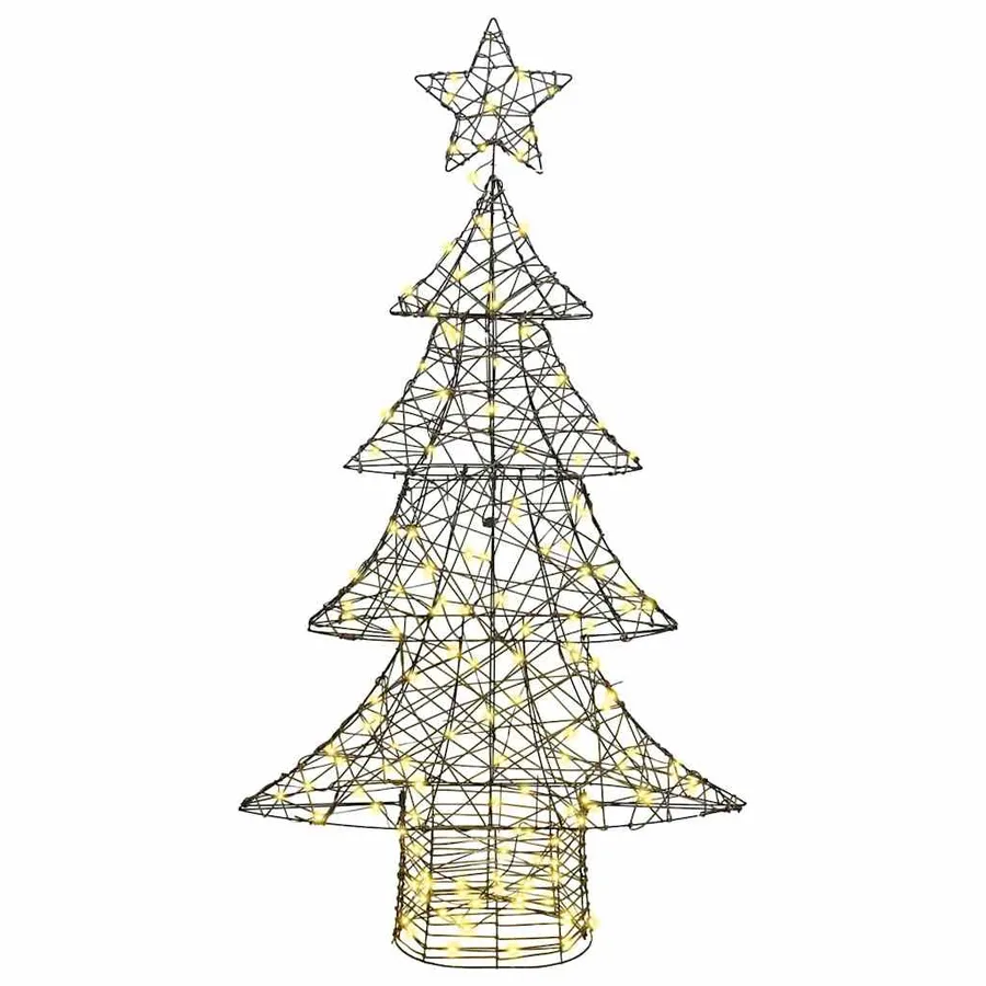Sapin de Noël avec 160 LED Blanc chaud 150 cm Rotin - 4