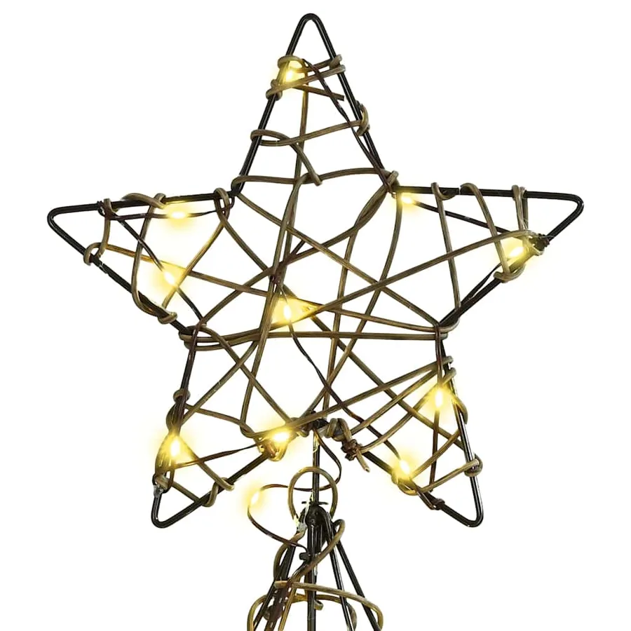 Sapin de Noël avec 160 LED Blanc chaud 150 cm Rotin - 7