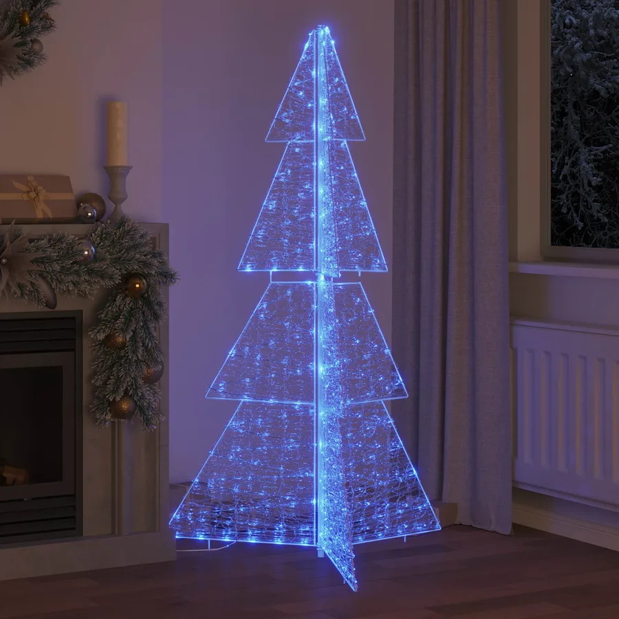 Sapin de Noël avec 240 LED Bleu 180 cm Acrylique - 3