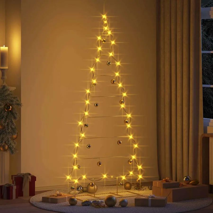 Arbre de Noël en métal Doré 211 cm Acier peint par poudre - 4