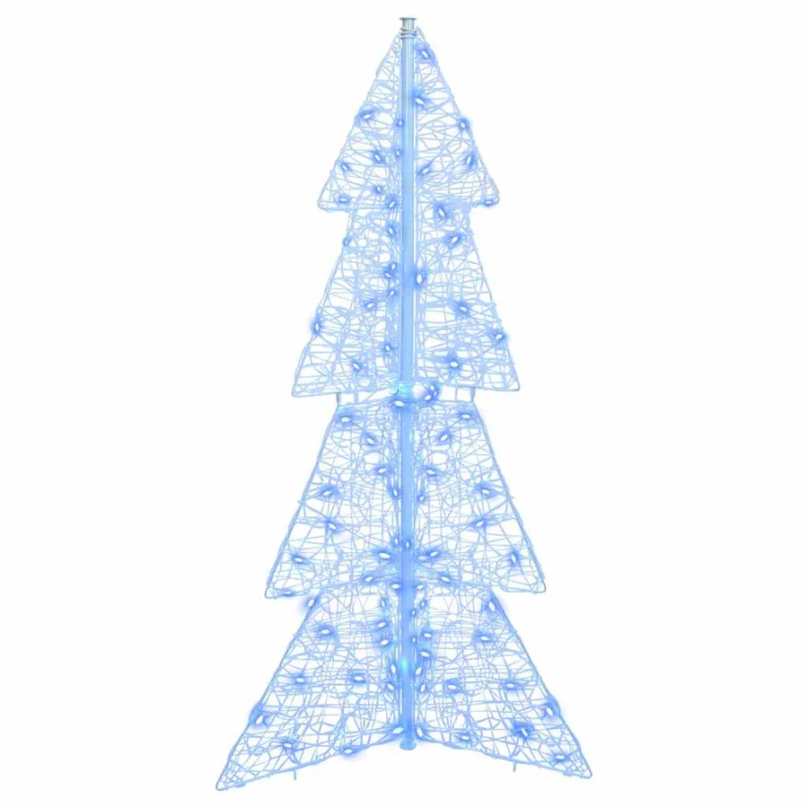 Sapin de Noël avec 100 LED Bleu 120 cm Acrylique - 4
