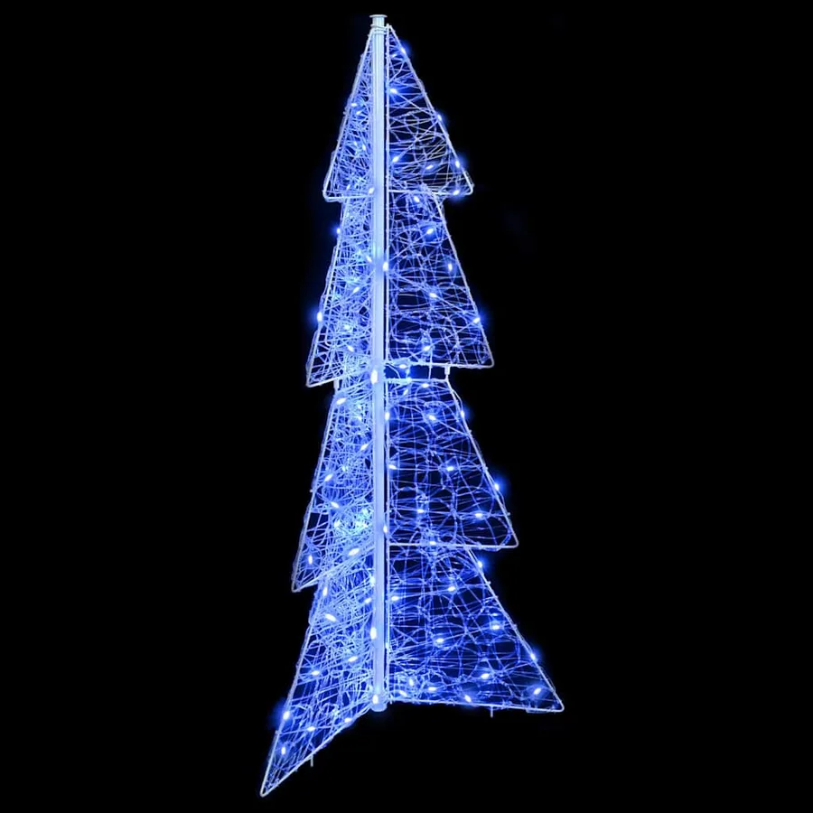 Sapin de Noël avec 100 LED Bleu 120 cm Acrylique - 5