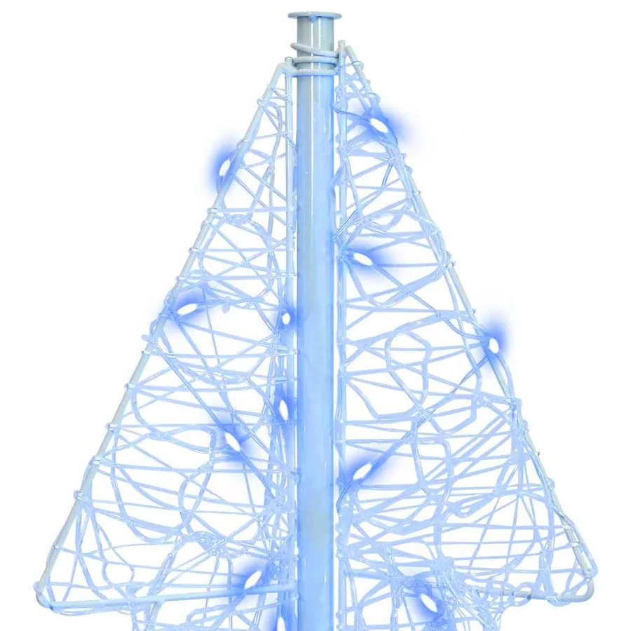 Sapin de Noël avec 100 LED Bleu 120 cm Acrylique - 6