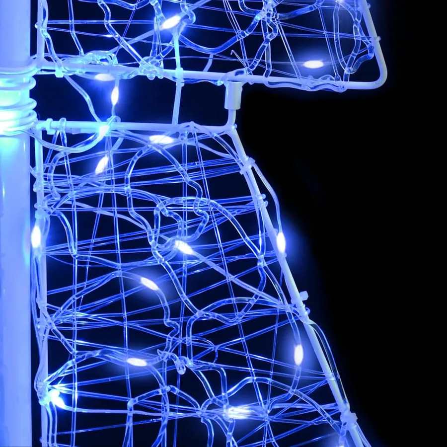 Sapin de Noël avec 100 LED Bleu 120 cm Acrylique - 7