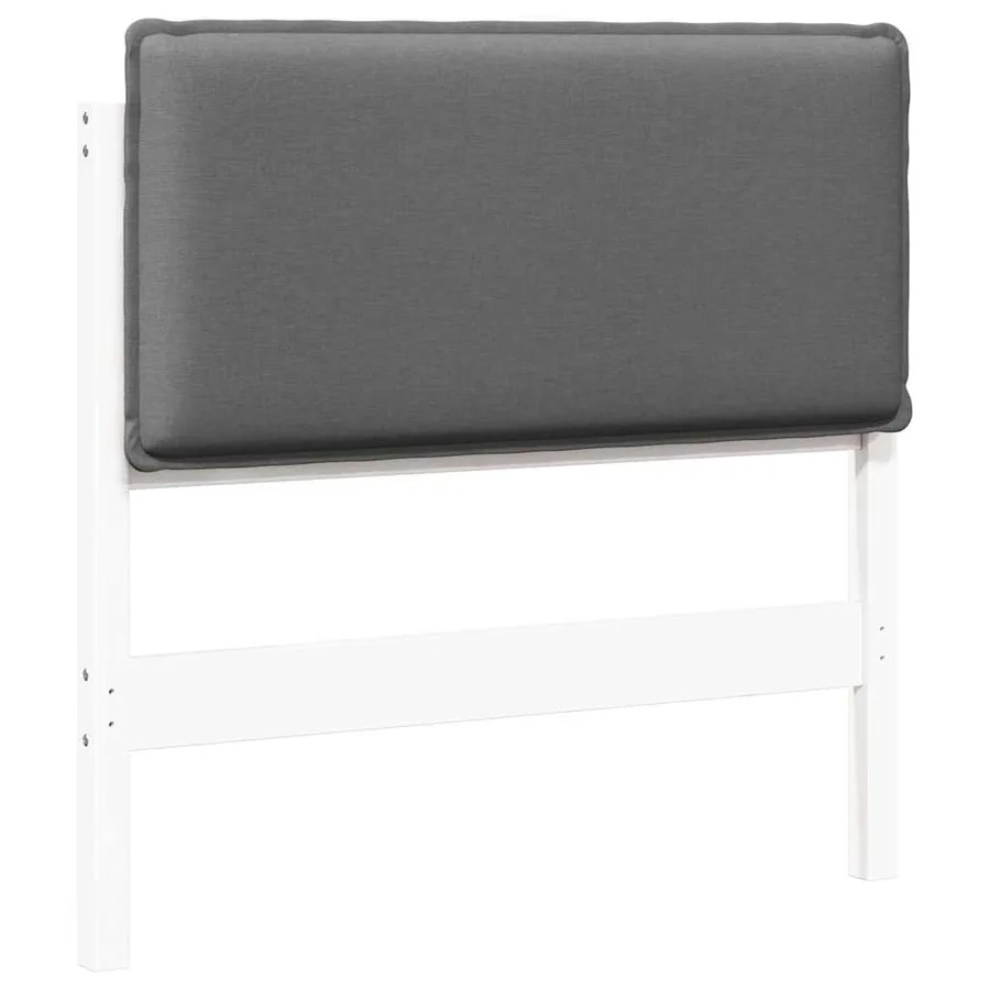Tête de lit capitonnée Blanc et gris clair 75 cm Pin massif - 2