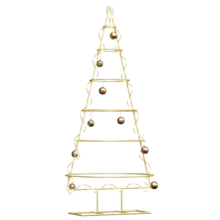 Arbre de Noël en métal Doré 148 cm Acier peint par poudre - 3