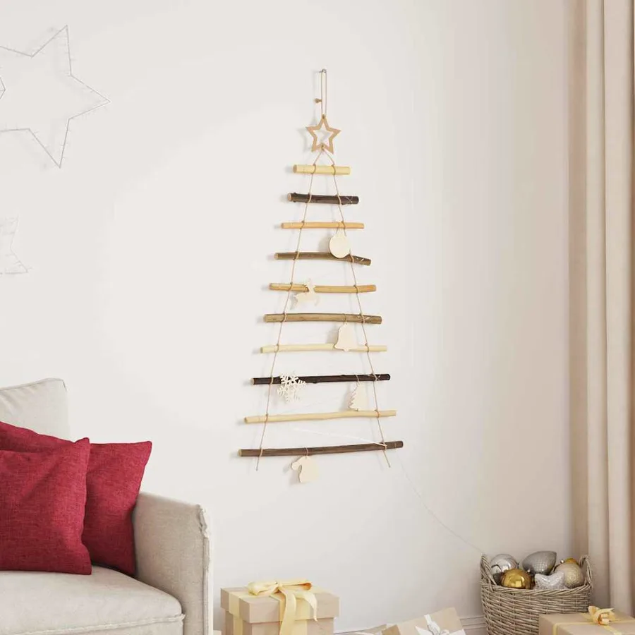 Sapin de Noël avec 30 LED Naturel 90 cm frêne massif - 3