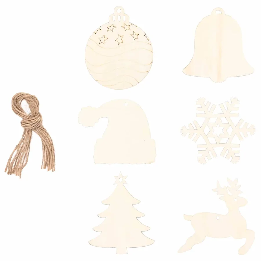 Sapin de Noël avec 30 LED Naturel 90 cm frêne massif - 9