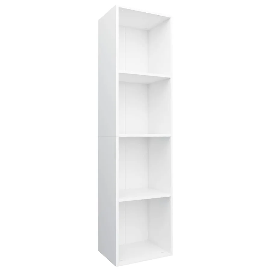 Bibliothèque/Meuble TV Blanc 36x30x143 cm Bois d'ingénierie - 2